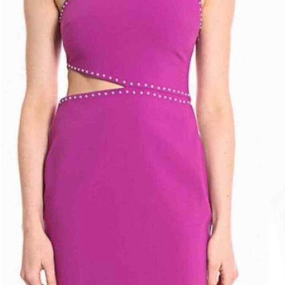Elegant Pink Cutout Dress